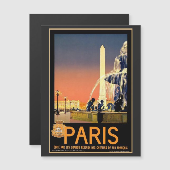 Publicité touristique vintage Paris (Devant / Derrière)