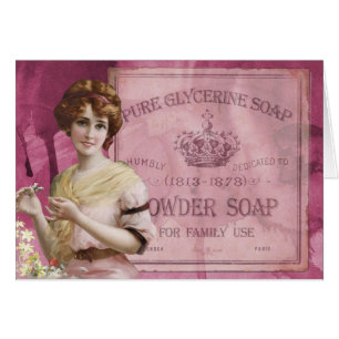Publicité vintage Antique Art Déco Lady Soap