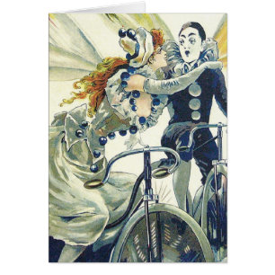 Publicité vintage de bicyclette - faisant un cycl