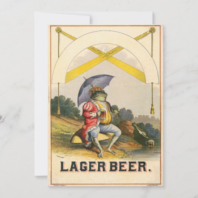 Publicité Vintage de bière Lager (Devant)
