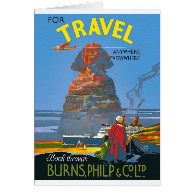 Publicité vintage Egypt Air Travel (Devant)