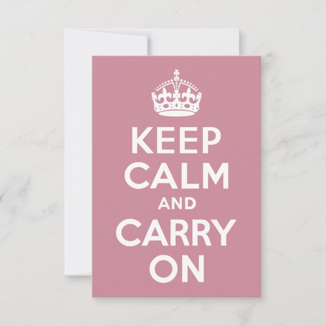 Puce Keep Calm and Carry On (Devant)