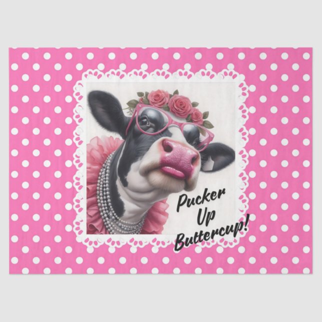 Pucker Up Buttercup ! Papier Mousseline (Recto)