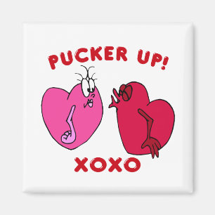 Pucker Valentine Hearts Magnet