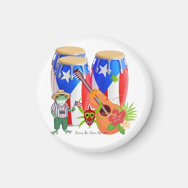 Puerto Rican Cultural Home Accent Magnet (Devant)