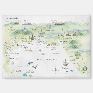 Puerto Vallarta   Aquarelle Aimant de voyage