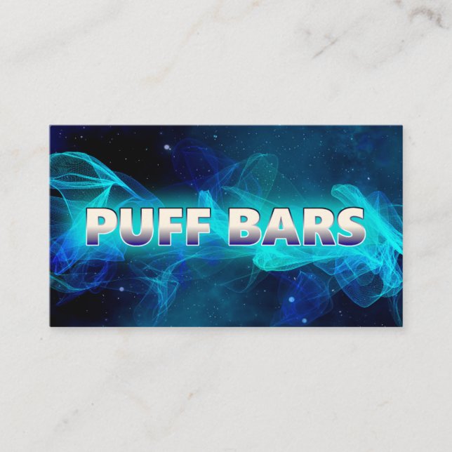Puff Bar Vape Bleu Et Noir Carte de visite (Devant)