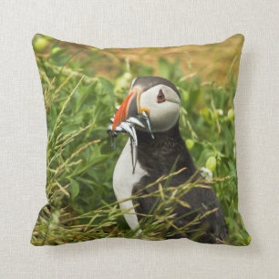 Puffin avec poisson Coussin américain Mojo/Cushio