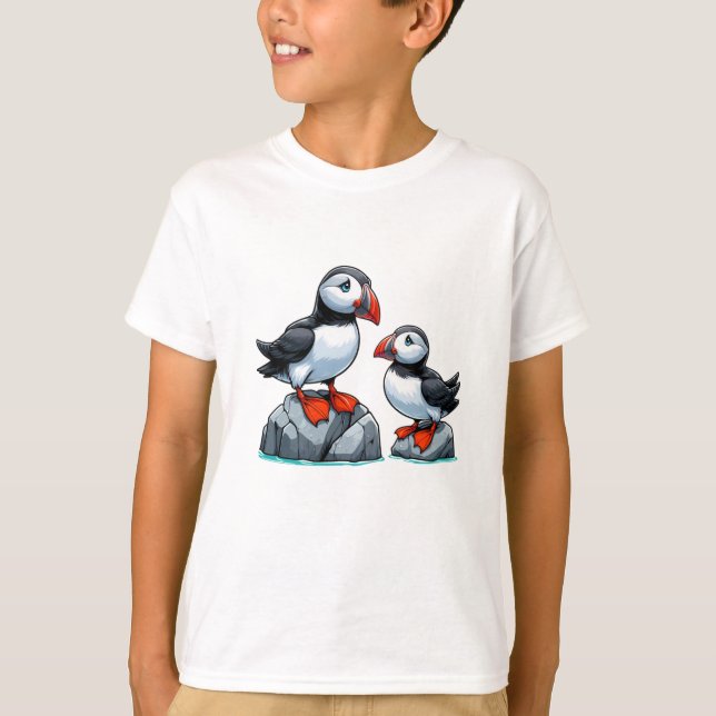 Puffin bird Kids Basic T-Shirt (Devant)