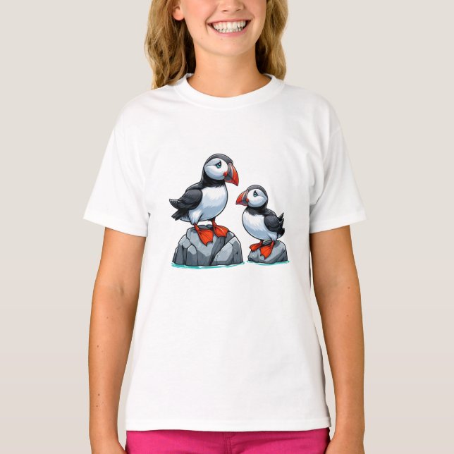 Puffin bird Kids Basic T-Shirt (Devant)