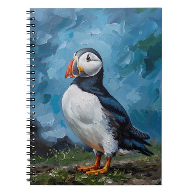 Puffin Notebook | Atlantic Puffin Bird Art Journal (Devant)