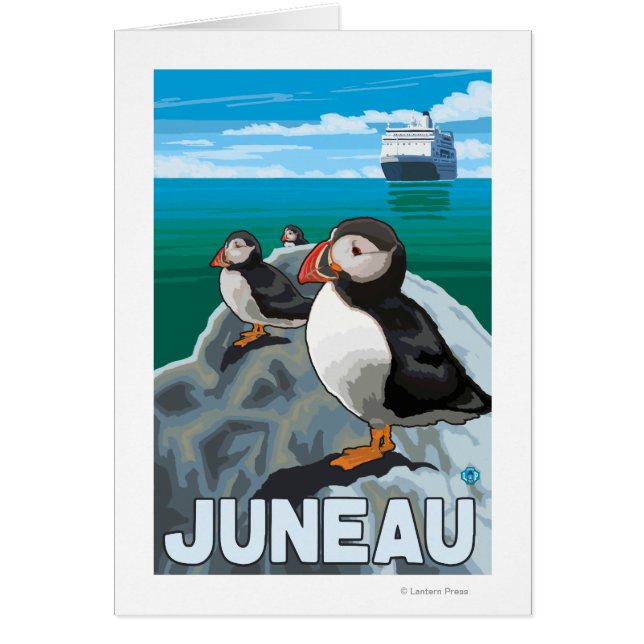 Puffins & Cruise Ship - Juneau, Alaska (Devant)