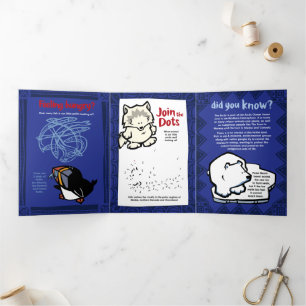 Puffins de la faune Puzzle Carte de voeux Triple