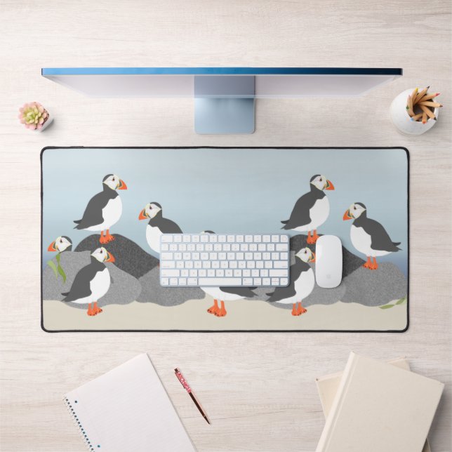Puffins Desk Mat (Bureau 1)