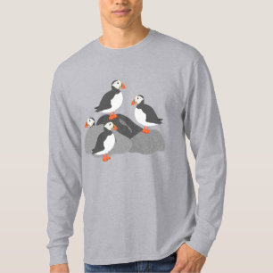 Puffins Long Sleeve Mens Tshirt