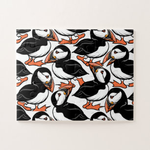 Puffins sur la Parade Jigsaw Puzzle Puzzle