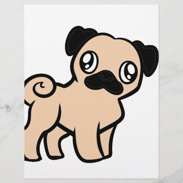 pug cartoon fauve (Devant)
