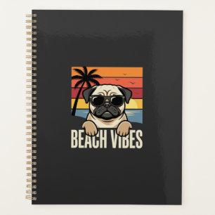 Pug Chien Ambiance Plage Coucher de Soleil