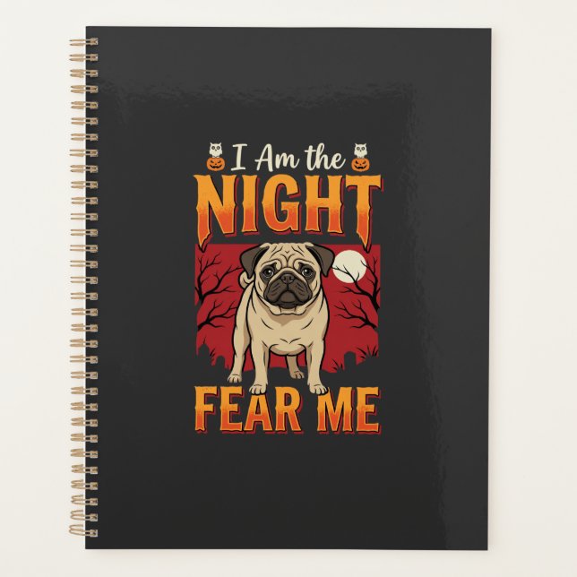 Pug Halloween Je Suis la Nuit Craignez Moi (Devant)