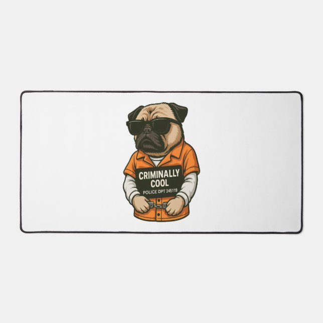 Pug incroyablement cool - Design chien drôle de mu (Recto)