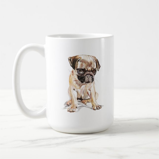 Pug Mug – Tasse de Café Maman de Chien Adorable Ca (Gauche)