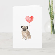 Pug Valentines, cartes de Saint-Valentin pour chie