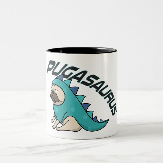 Pugasaurus Carlin Chien deux tondes Mug (Centre)