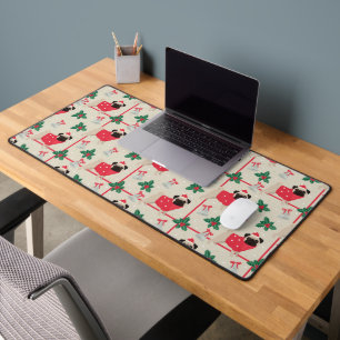 Puggy Christmas Desk Mat
