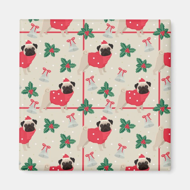 Puggy Christmas Magnet (Devant)