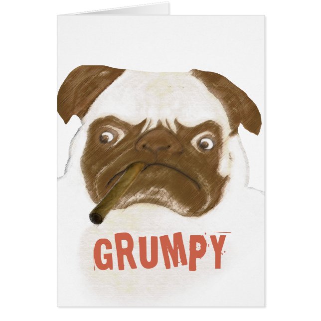 Puggy de Carlin grumpy avec Cigar (Devant)