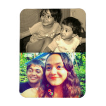 Puis et maintenant Enfants Photos Flexible Magnet