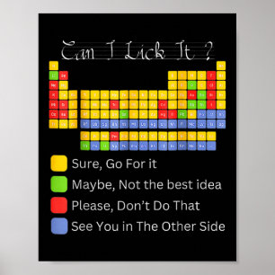 Puis-je le Lick Tableau périodique Enseignants Gar