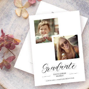 Puis & maintenant Graduation Deux Photos Personnal