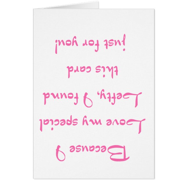 Puisque j'aime - rose (Devant)