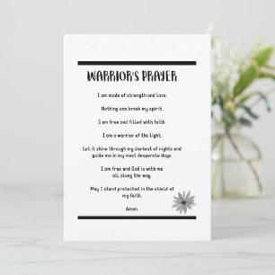 PUISSANCE DE LA CARTE DE PRIÈRE DE WARRIOR