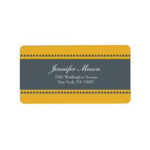 Puissance des fleurs - étiquettes de adresse jaune