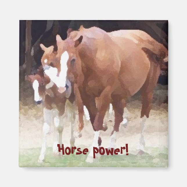 Puissance du cheval ! Magnet (Devant)
