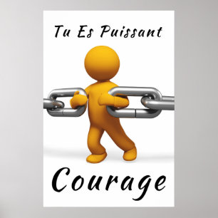 "Puissant" Affiche Motivation-Poster Positif