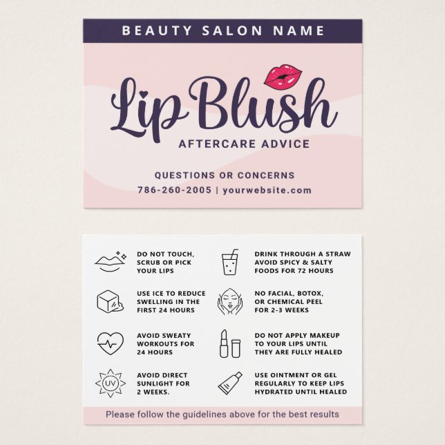 Puissante carte de conseils de soins postérieurs à (Devant & derrière)