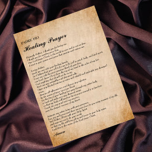 Puissante prière de guérison par carte plat Padre 