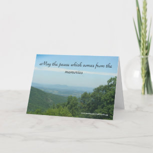 Puisse la paix qui vient, Carte de Condolence