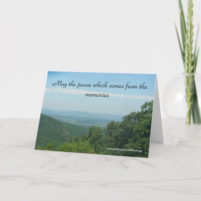 Puisse la paix qui vient, Carte de Condolence (Devant)