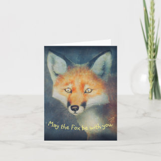 Puisse The Fox Be With You fox art carte de voeux