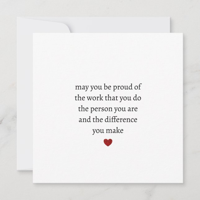 puissiez-vous être fier du travail que vous faites (Devant)