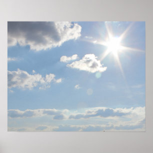 Puits lumineux avec nuages Poster