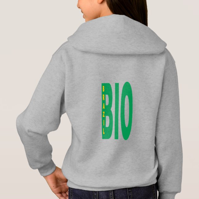 Pul à capuche acier filles  BIO  BRAZIL (Dos)