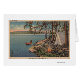 Pulaski, vue de NY de canoë, camping, tente, lac