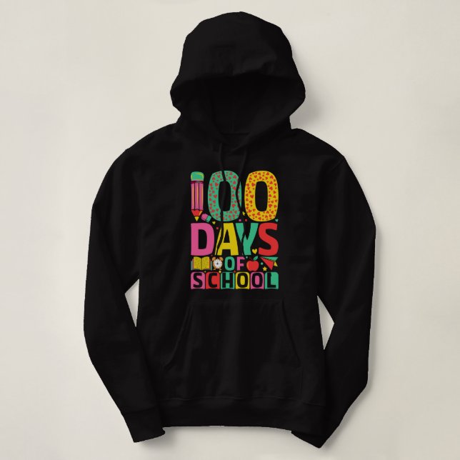 Pull À Capuche 100 jours de l'ère scolaire 100 jours 100 jours (Design devant)