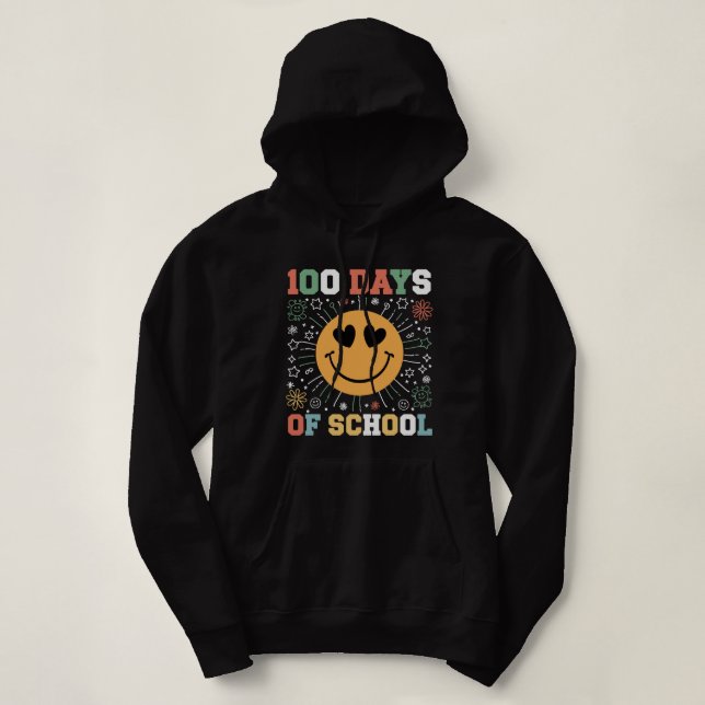 Pull À Capuche 100 jours de sourire à l'école (Design devant)