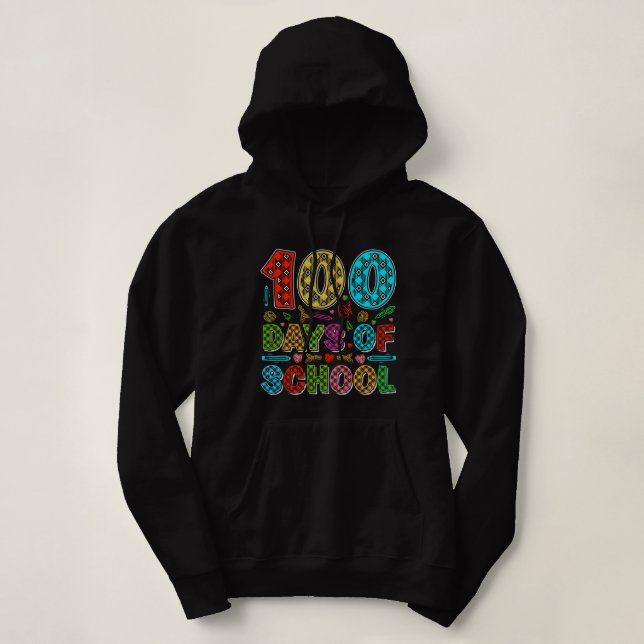 Pull À Capuche 100 jours d'éducation scolaire (Design devant)